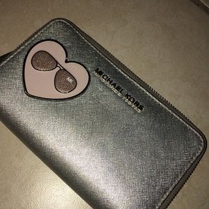 MK Leather Smartphone Wristlet
